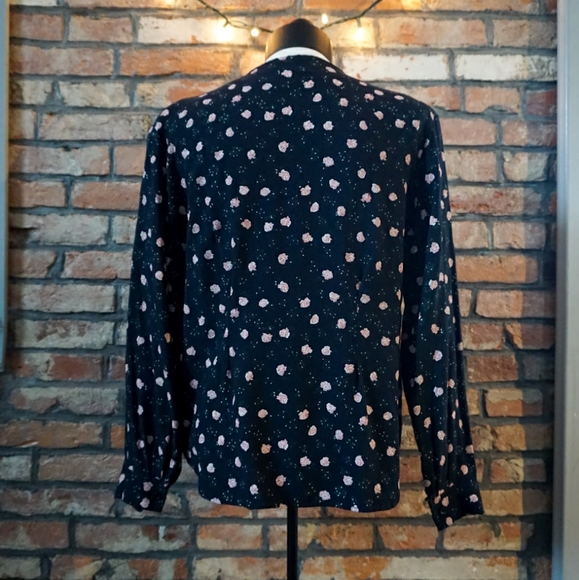 VTG Floral Collared Blouse - Picture 2 of 4